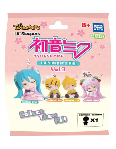 Hatsune Miku Twinchees Mini Figures Lil' Sleepers Wave 3 5 cm Blind Pack Display (24)