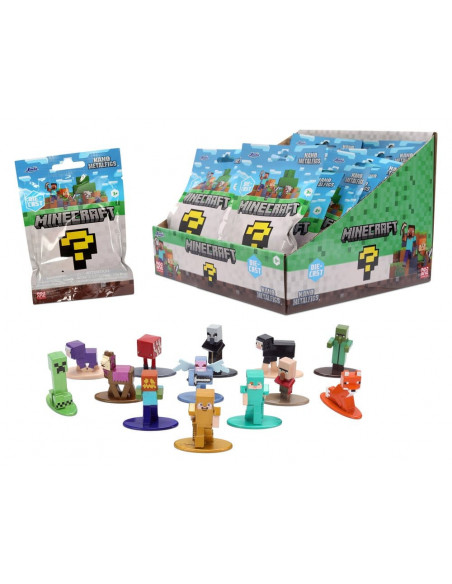 Minecraft Nanofigs Mini Figures 4 cm Blind Box Display (24)