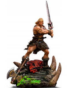 Masters of the Universe Deluxe Statue 1/10 HE-MAN Unleashed Iron Studios live