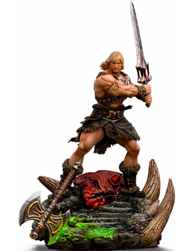 Masters of the Universe Deluxe Statue 1/10 HE-MAN Unleashed Iron Studios live