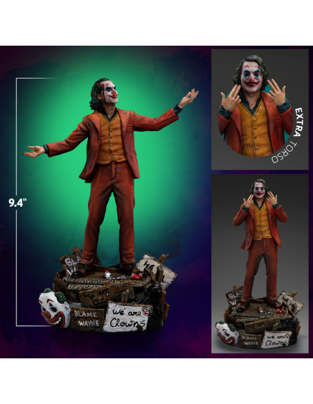 DC Iron Studios Sideshow Batman  Arthur Fleck JOKER Joaquin Phoenix 1:10 Statue