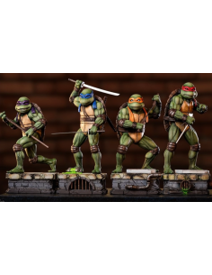 TMNT Teenage Mutant Ninja Turtles 1990 Movie Completo Statue Iron Studios live