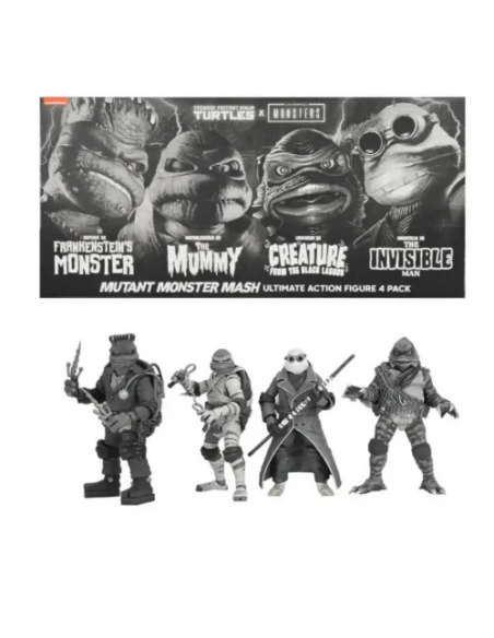 Universal Monsters x TMNT Teenage Mutant Ninja Turtles Black & White NECA live
