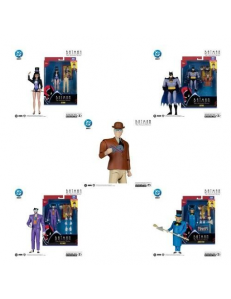 DC The Animated Series BATMAN Joker Mad hatter Zatanna + CLOCK KING Mcfarlane