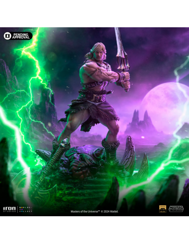Masters of the Universe Deluxe Statue 1/10 HE-MAN Unleashed Iron Studios live