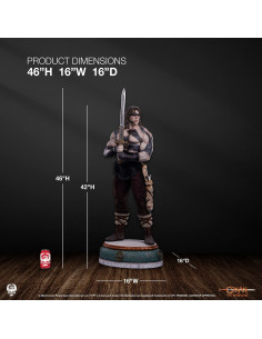PCS Sideshow CONAN The Barbarian Warpaint Arnold Schwarzenegger 1:2 Scale Statue 2