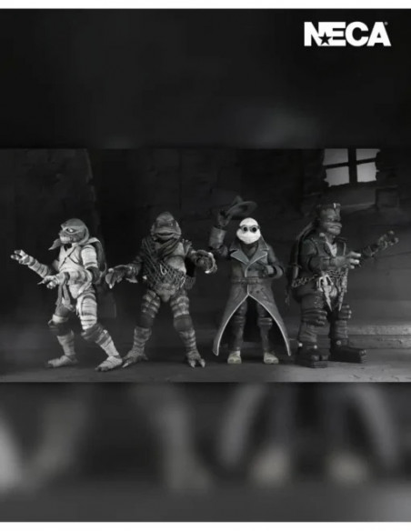 Universal Monsters x TMNT Teenage Mutant Ninja Turtles Black & White NECA live