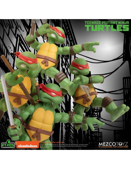 5 POINTS TMNT Teenage Mutant Ninja Turtles Action Figures Deluxe Box Mezco live
