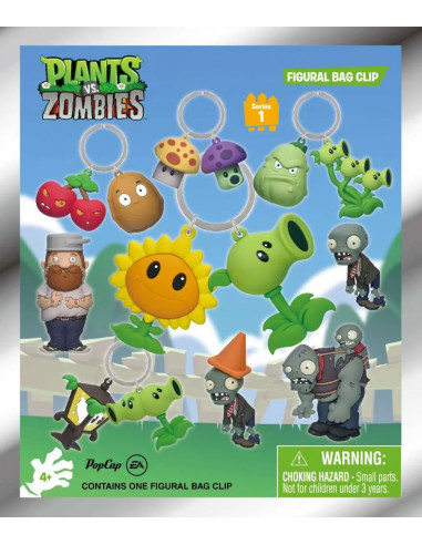 PLANTS VS ZOMBIES BAG CLIP BLIND BOX DISPLAY (24)