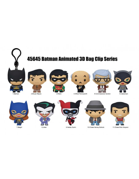 BATMAN ANIMATED BAG CLIP BLIND BOX DISPLAY (24)