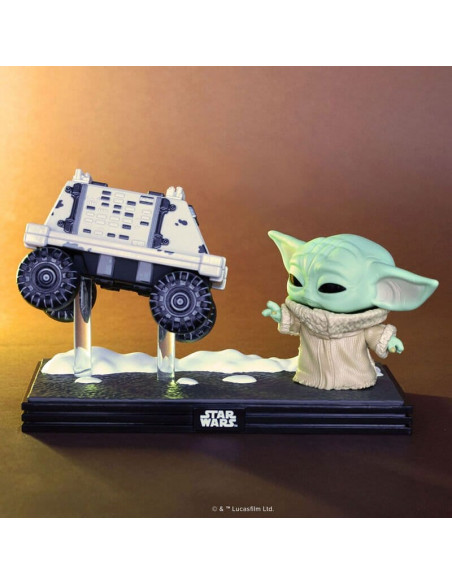 Star Wars: The Mandalorian and Grogu POP! Moment Vinyl Figures Grogu with Polar Mouse Droid 9 cm