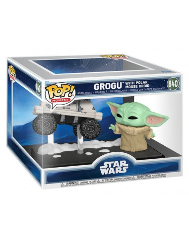 Star Wars: The Mandalorian and Grogu POP! Moment Vinyl Figures Grogu with Polar Mouse Droid 9 cm