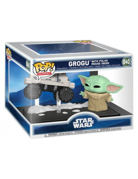 Star Wars: The Mandalorian and Grogu POP! Moment Vinyl Figures Grogu with Polar Mouse Droid 9 cm
