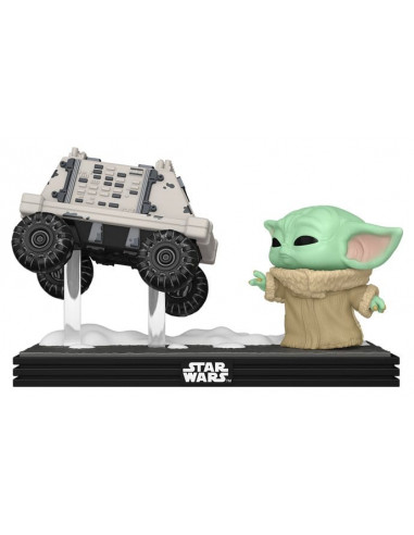 Star Wars: The Mandalorian and Grogu POP! Moment Vinyl Figures Grogu with Polar Mouse Droid 9 cm