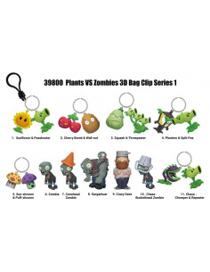 Plants vs. Zombies 3D Foam Bag Clips Serie 1 Display (24)