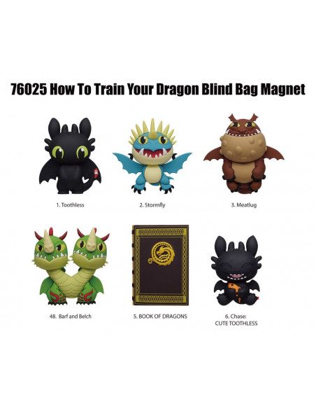 How to Train Your Dragon Magnets blind pack Series 1 Display (12)