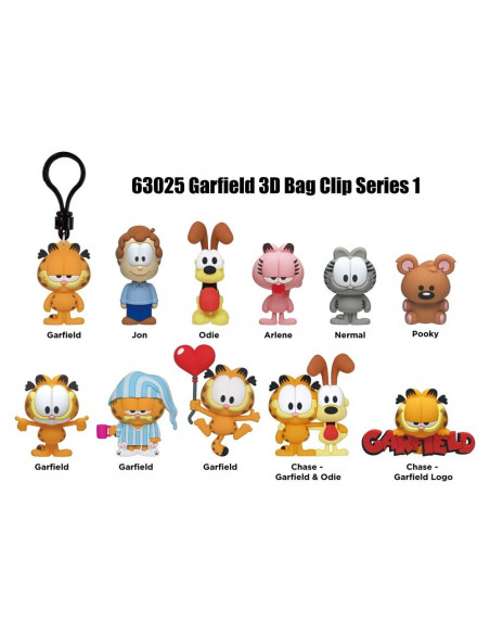 Garfield 3D Foam Bag Clips Serie 1 Display (24)