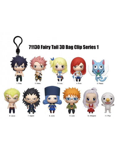 Fairy Tail 3D Foam Bag Clips Serie 1 Display (24)