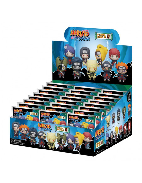 Naruto 3D Foam Bag Clips Series 7 Display (24)