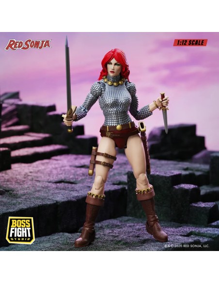 RED SONJA IMMORTAL RED SONJA 1:12 SCALE EPIC H.A.C.K.S. ACTION FIGURE