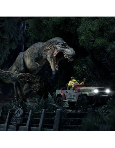 Jurassic Park Demi Art Scale Statue 1/20 T-Rex Chase 30 cm