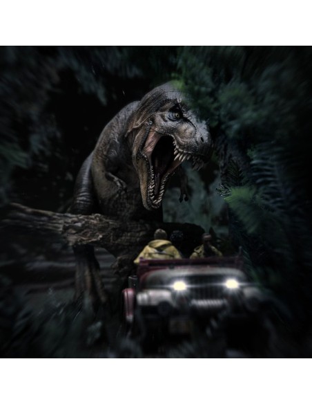 Jurassic Park Demi Art Scale Statue 1/20 T-Rex Chase 30 cm