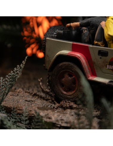 Jurassic Park Demi Art Scale Statue 1/20 T-Rex Chase 30 cm