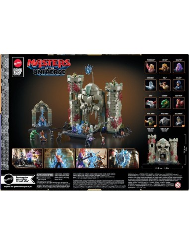Masters of the Universe Mattel Brick Shop Construction Set Castle Grayskull