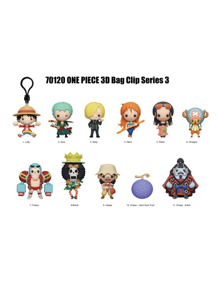 ONE PIECE S3 BAG CLIP BLIND BOX DISPLAY (24)