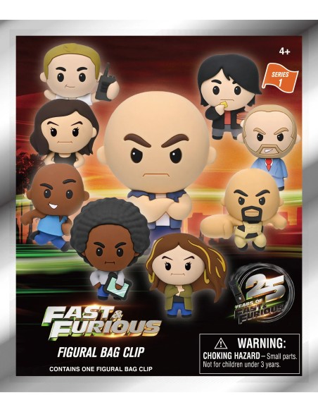 FAST & FURIOUS 25TH ANNIVERSARY BAG CLIP BLIND BOX DISPLAY (24)
