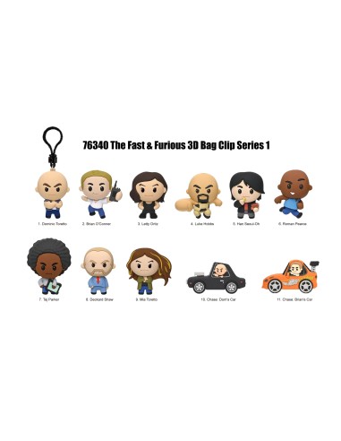 FAST & FURIOUS 25TH ANNIVERSARY BAG CLIP BLIND BOX DISPLAY (24)