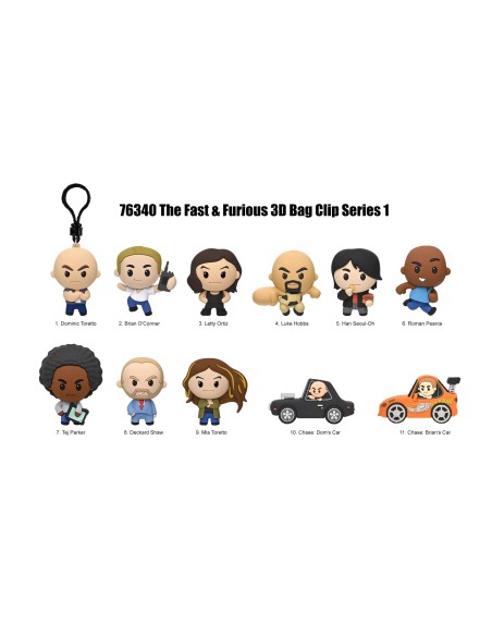 FAST & FURIOUS 25TH ANNIVERSARY BAG CLIP BLIND BOX DISPLAY (24)