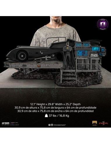 DC Comics Art Scale Deluxe Statue 1/10 The Flash Movie Batmobile 31 cm