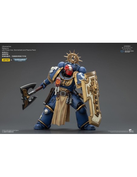 Warhammer 40,000 Action Figure Ultramarines Metaurus with Power Axe, Stormshield and Plasma Pistol 13 cm