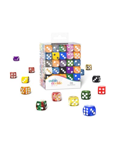 Oakie Doakie Dice D6 Dice Retail Pack 16 mm Mixed (120)