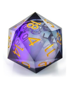CritStones Liquid Core Dice D20 Twilight Ether 5 cm