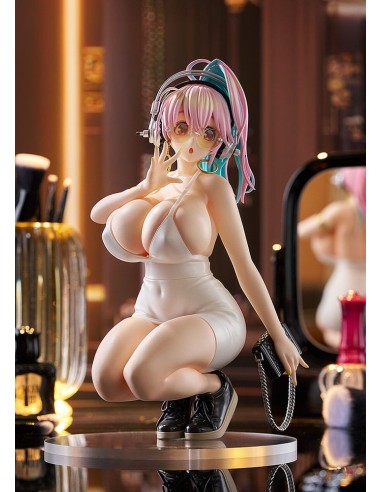 Super Sonico Pop Up Parade PVC Statue Super Sonico: 15th Mini Dress Ver. L Size 20 cm