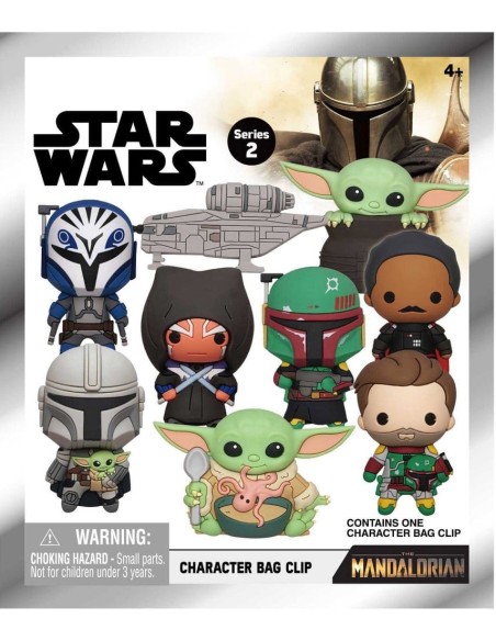 Star Wars Mandalorian 3D PVC Bag Clips Series 2 Display (24)