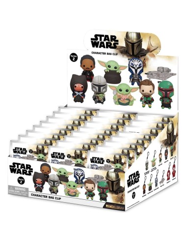 Star Wars Mandalorian 3D PVC Bag Clips Series 2 Display (24)