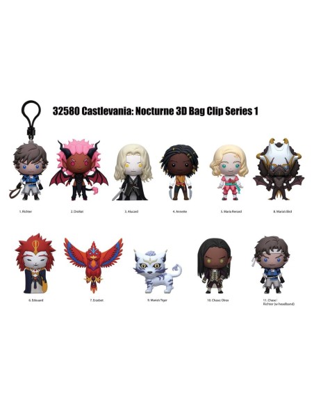 Castlevania Nocturne 3D PVC Bag Clips Serie 1 Display (24)