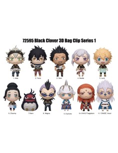 Black Clover 3D PVC Bag Clips Serie 1 Display (24)