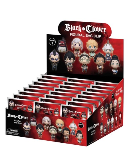 Black Clover 3D PVC Bag Clips Serie 1 Display (24)