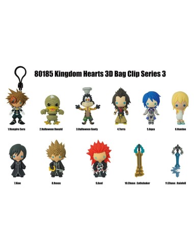 Kingdom Hearts 3D PVC Bag Clips Series 3 Display (24)