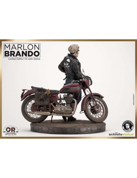 MARLON BRANDO W/BIKE OLD&RARE 1:6 RESIN