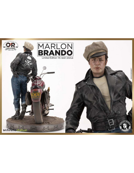 MARLON BRANDO W/BIKE OLD&RARE 1:6 RESIN