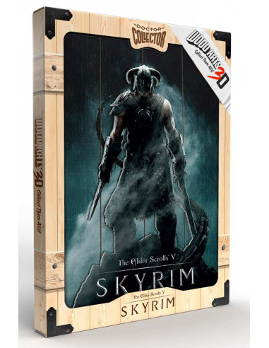 SKYRIM DRAGONBORN WOODEN POSTER
