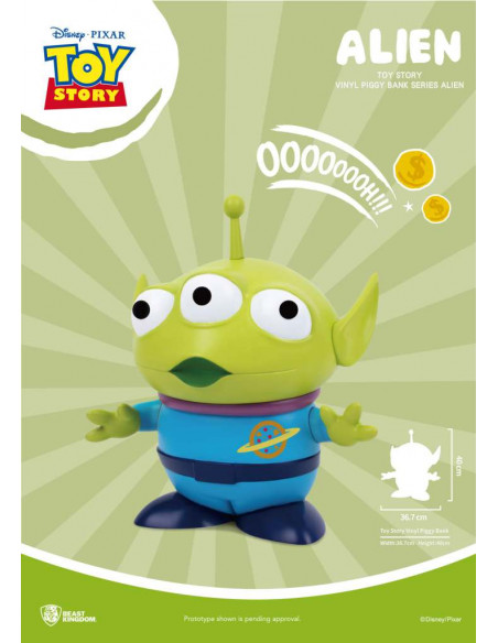 TOY STORY LARGE VINYL PIGGY BANK ALIEN