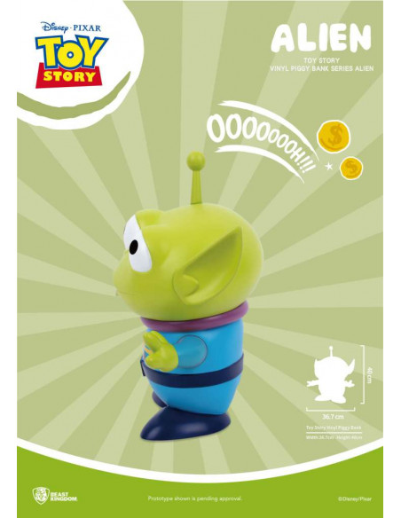 TOY STORY LARGE VINYL PIGGY BANK ALIEN