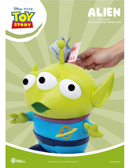 TOY STORY LARGE VINYL PIGGY BANK ALIEN