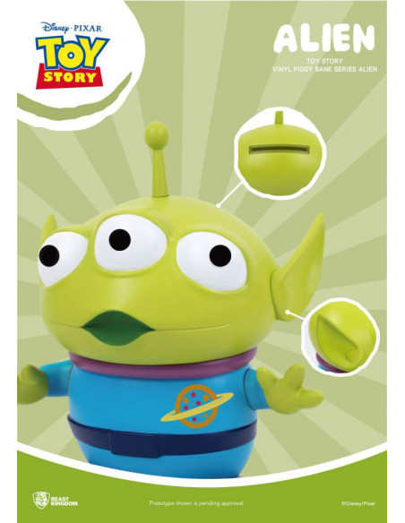 TOY STORY LARGE VINYL PIGGY BANK ALIEN